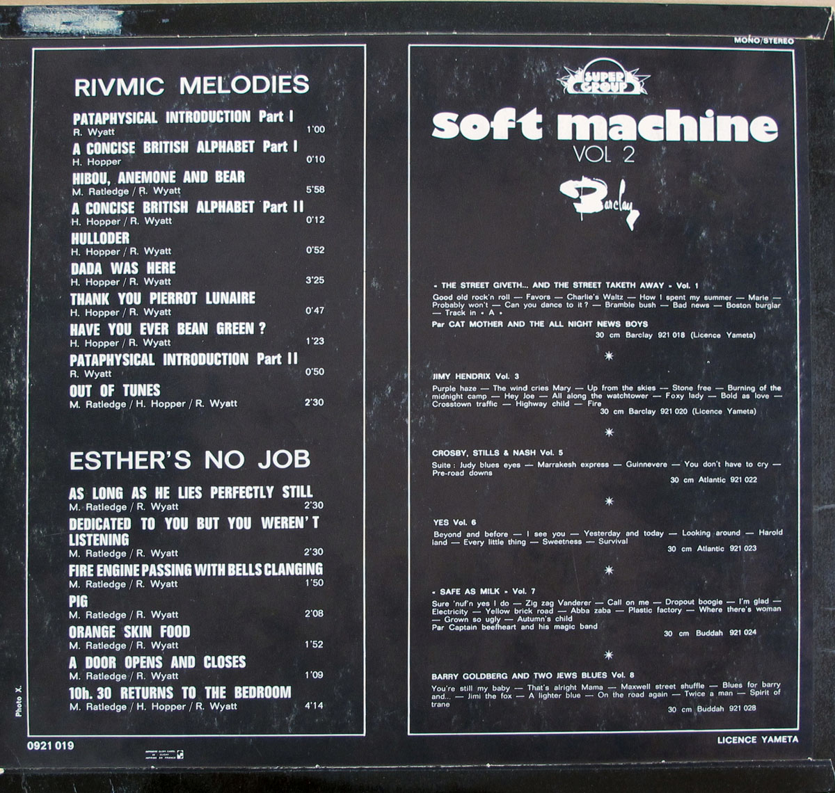 High Resolution Photos of soft machine super group vol 2 rivmic 